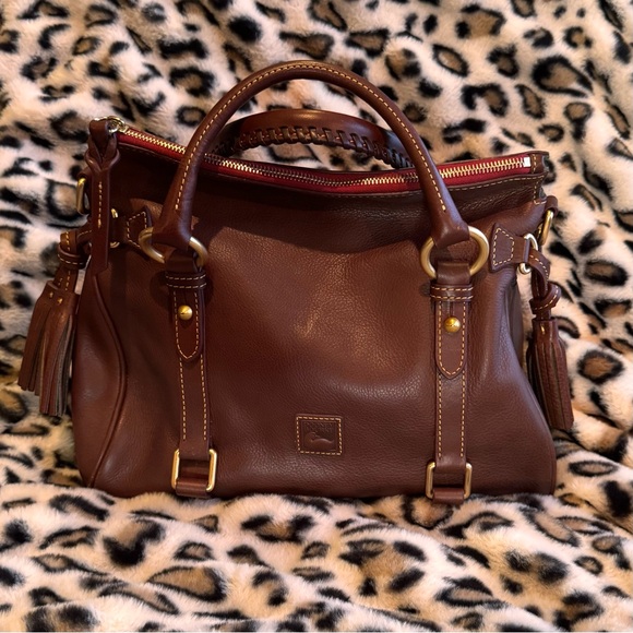 Dooney & Bourke Medium Florentine Satchel in Chestnut - Picture 2 of 10